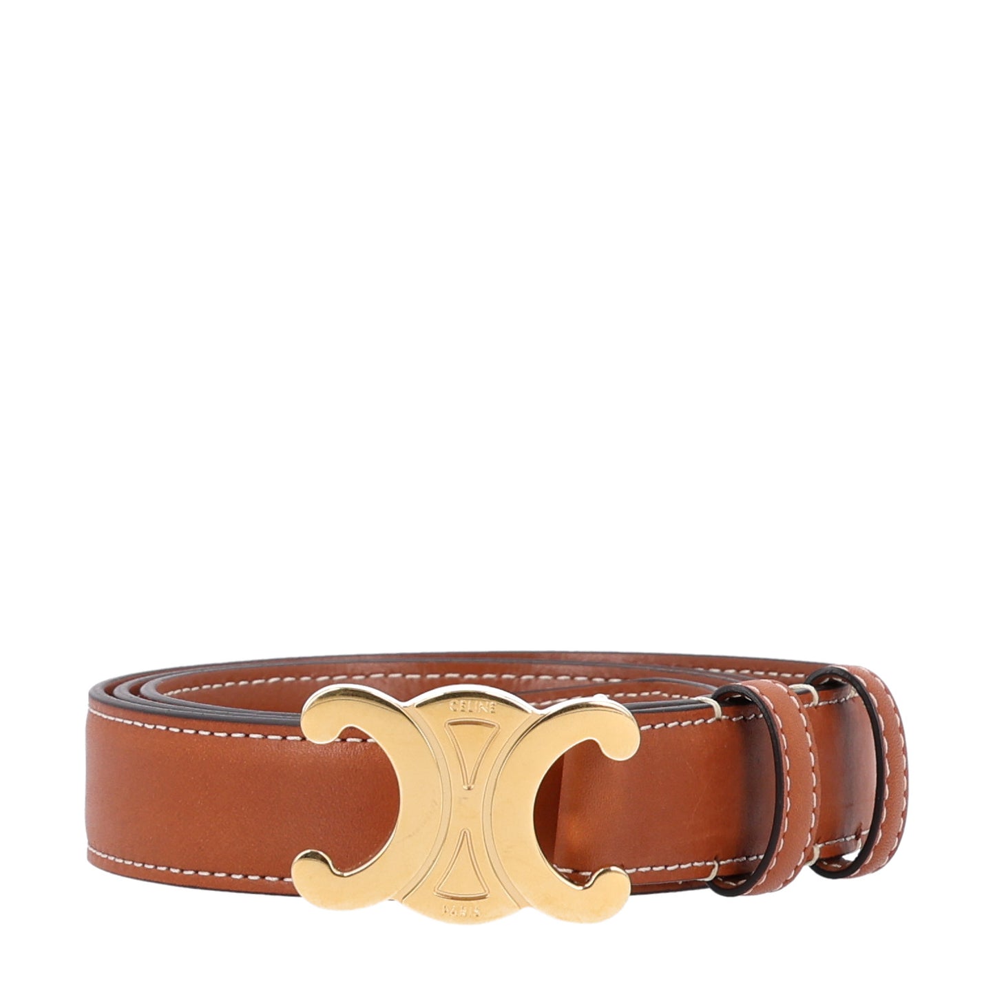 Box Calfskin Medium 25mm Triomphe Belt 90 36 Tan