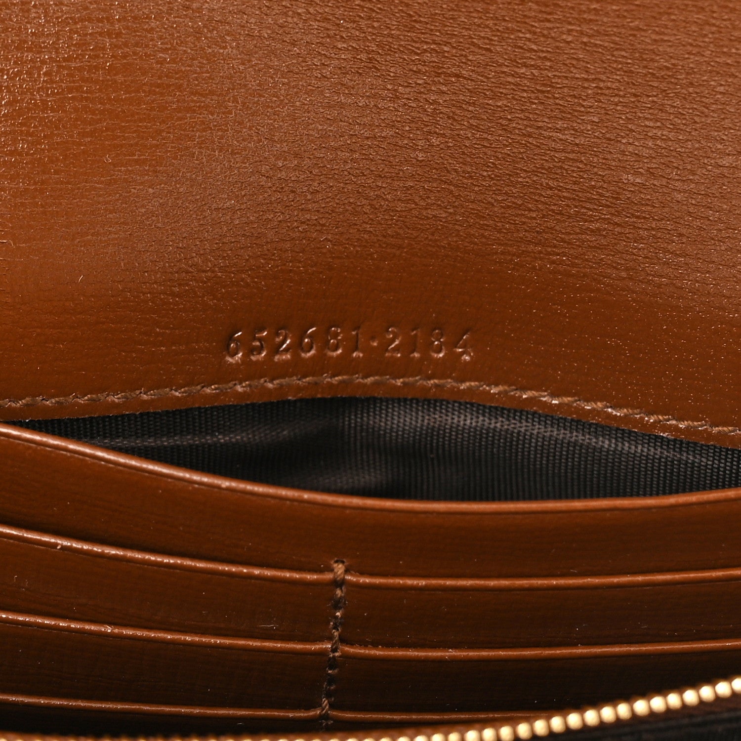 Gucci GG Supreme Monogram Azalea Calfskin Web Jackie 1961 Chain Wallet Beige Ebony Brown Sugar 7 of 10