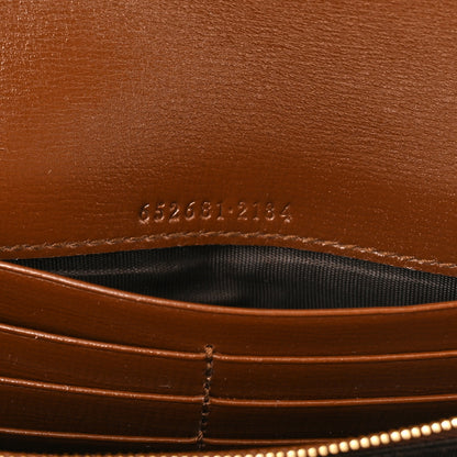 Gucci GG Supreme Monogram Azalea Calfskin Web Jackie 1961 Chain Wallet Beige Ebony Brown Sugar 7 of 10