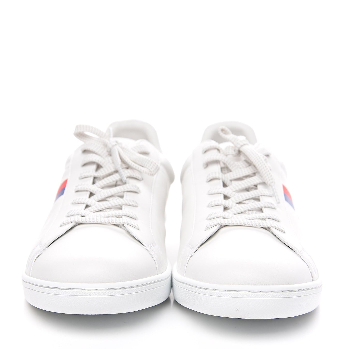 Calfskin Luxembourg Sneakers 10 White Red Blue