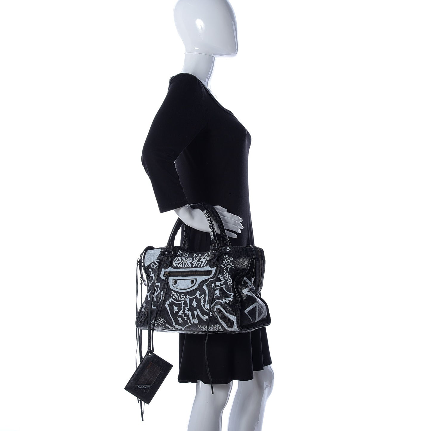 Agneau Arena Graffiti All Over Classic Hardware City Black White
