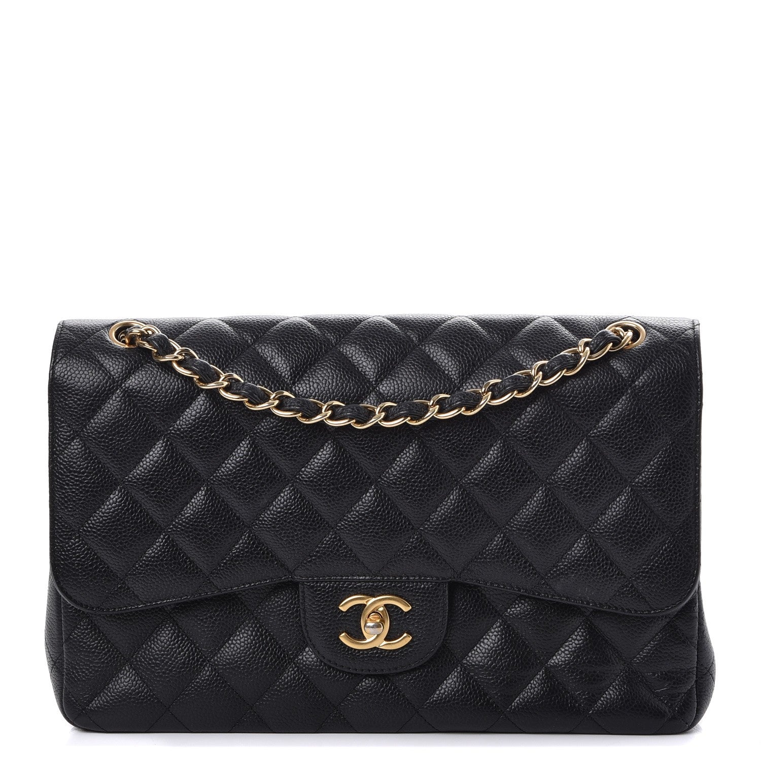 Chanel Caviar Quilted Jumbo Double Flap Black 1 of 8
