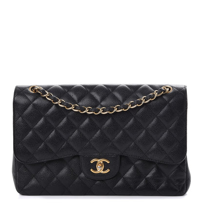 Chanel Caviar Quilted Jumbo Double Flap Black 1 of 8