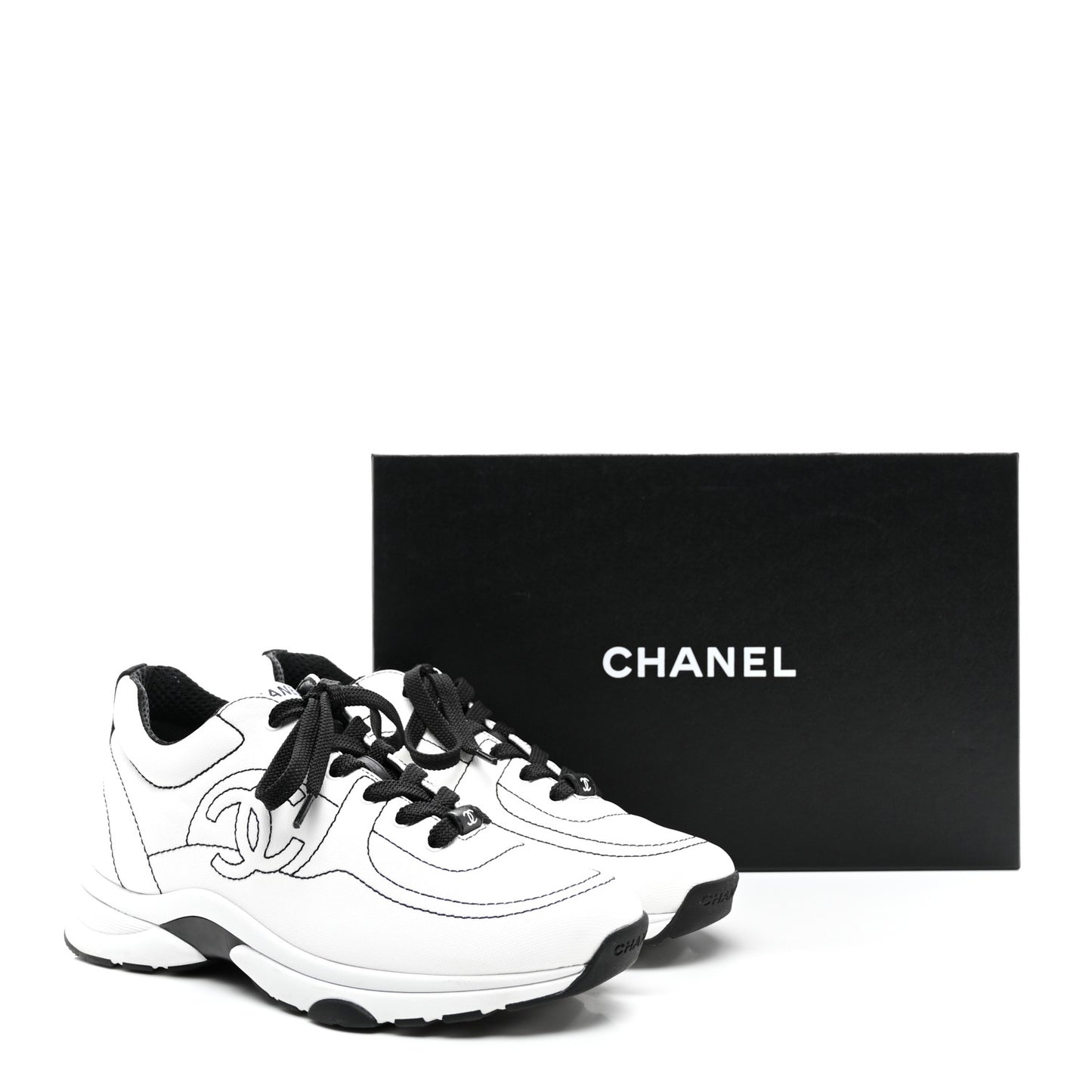 Cotton Sneakers 39 White Black