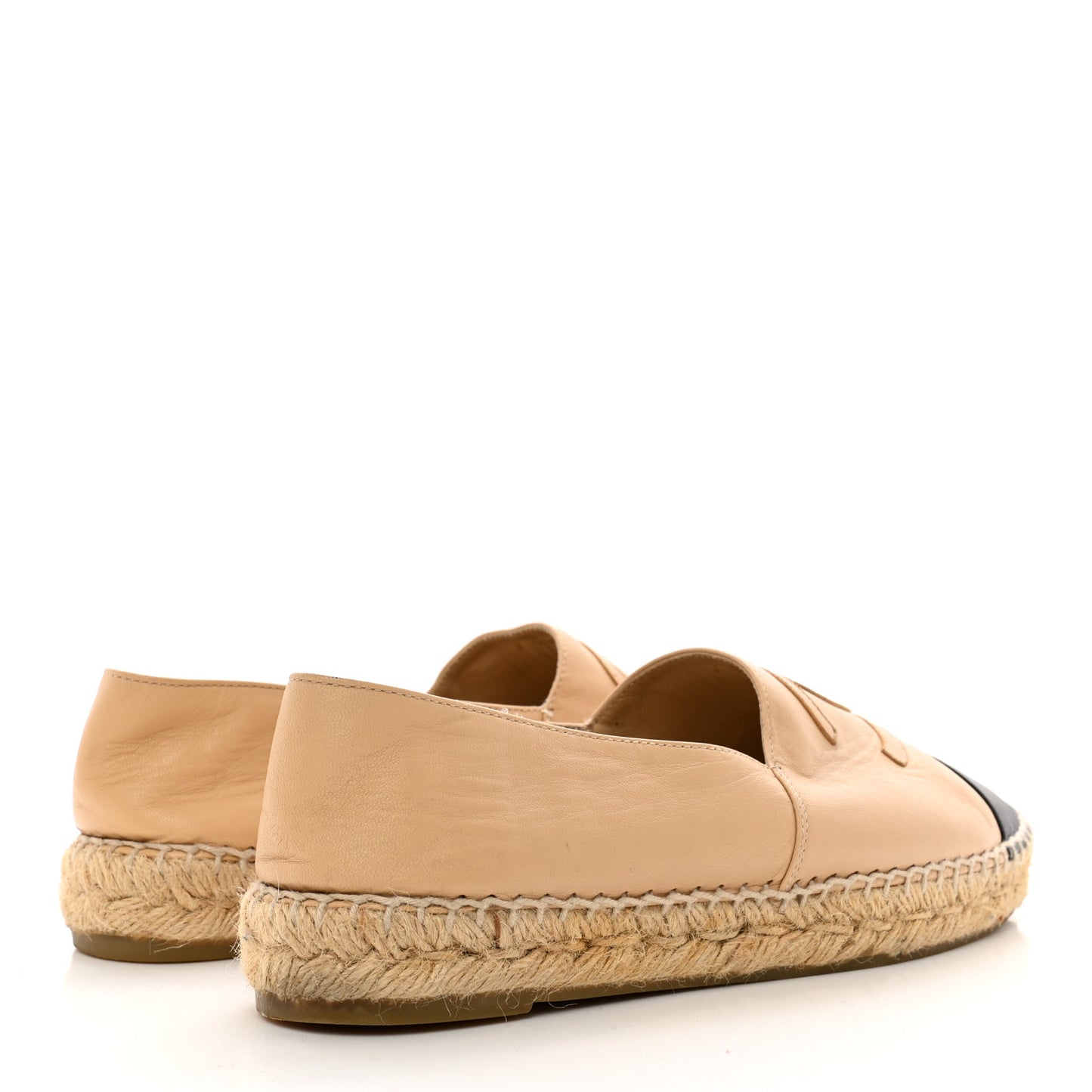 Lambskin CC Espadrilles 39 Beige Black