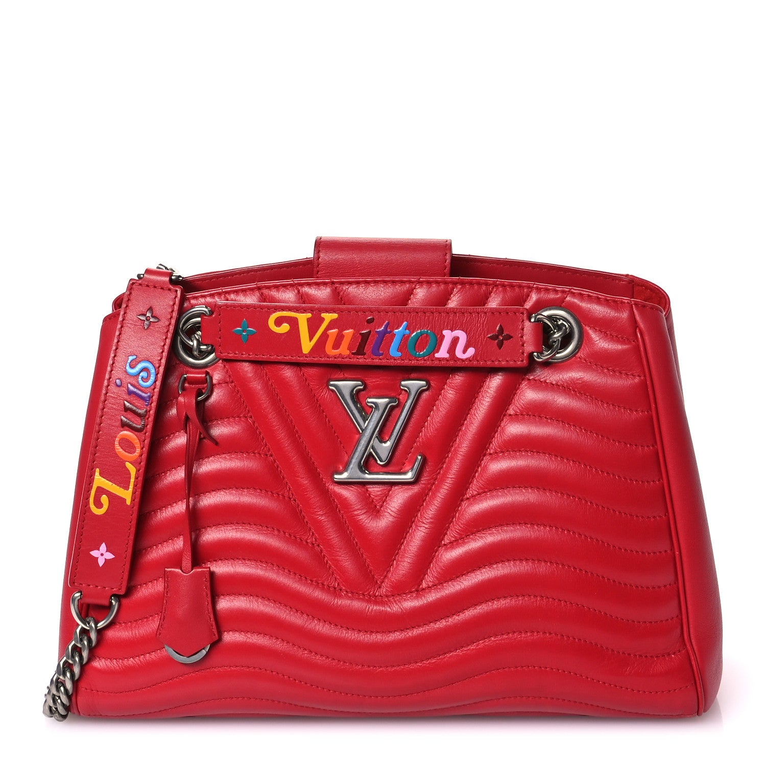 Louis Vuitton Calfskin New Wave Chain Tote Ecarlate 1 of 9