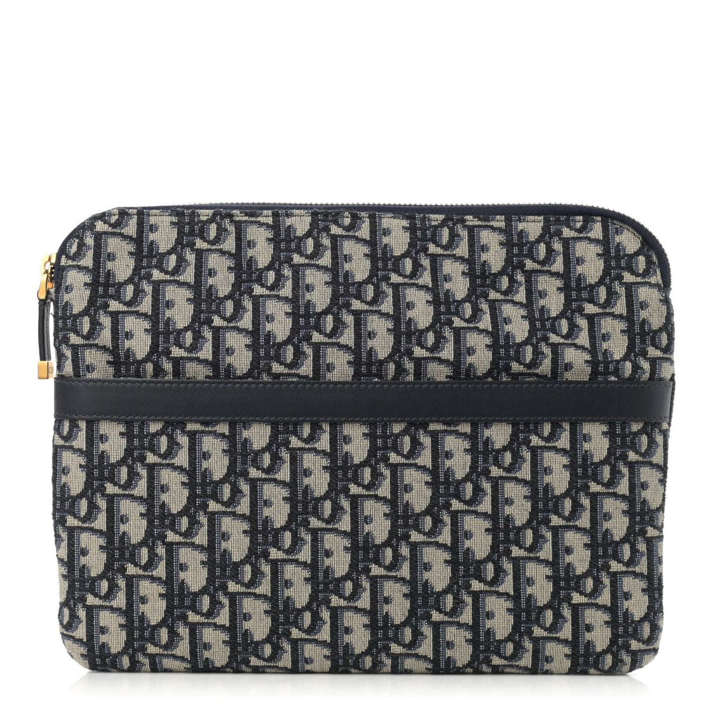 Oblique Pouch Clutch Blue