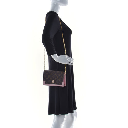 Louis Vuitton Monogram Flore Chain Wallet Rose Ballerine 2 of 9