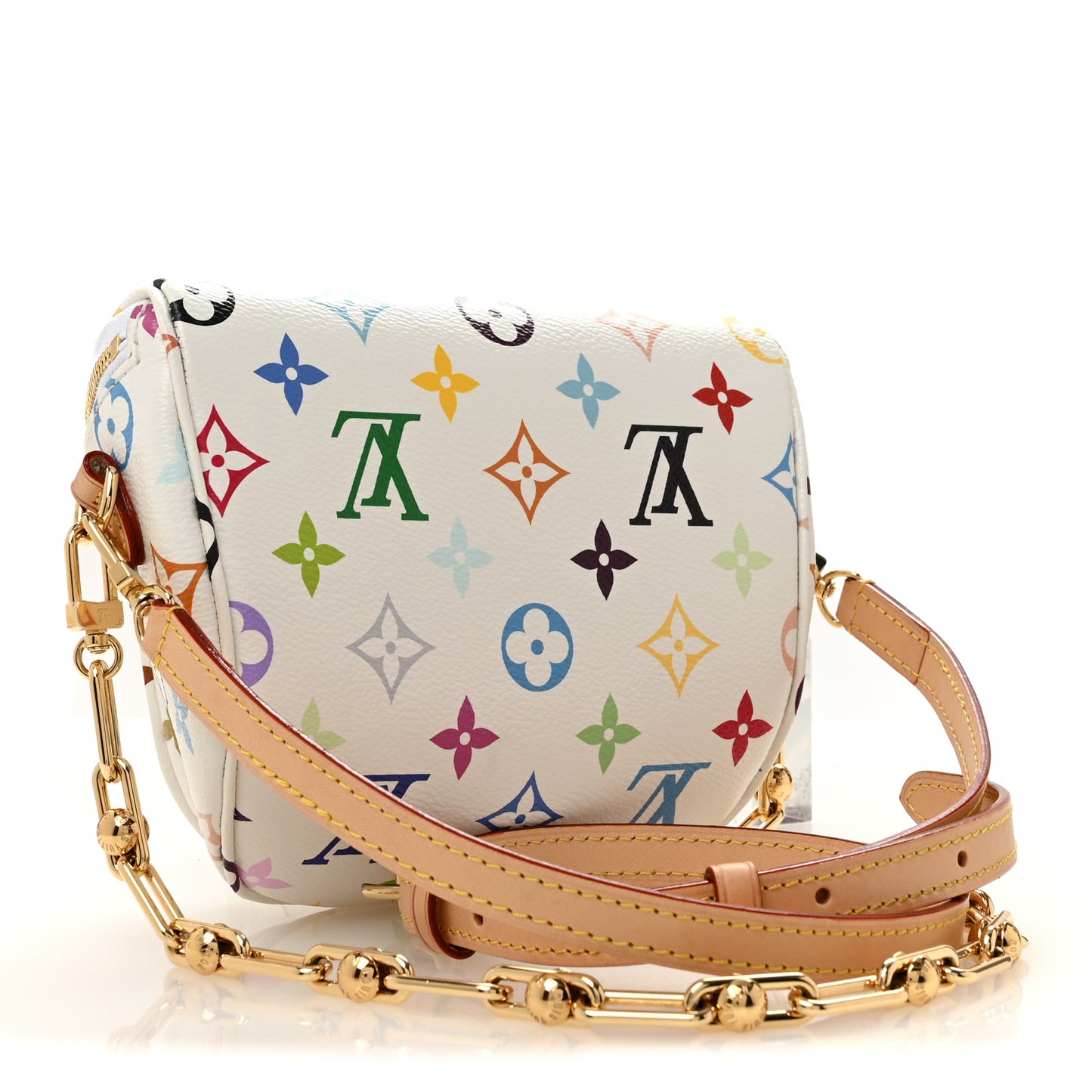 LV X TM Monogram Multicolor Mini Bumbag White