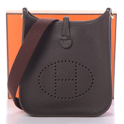 Hermes Taurillon Clemence Evelyne TPM Havane 11 of 11