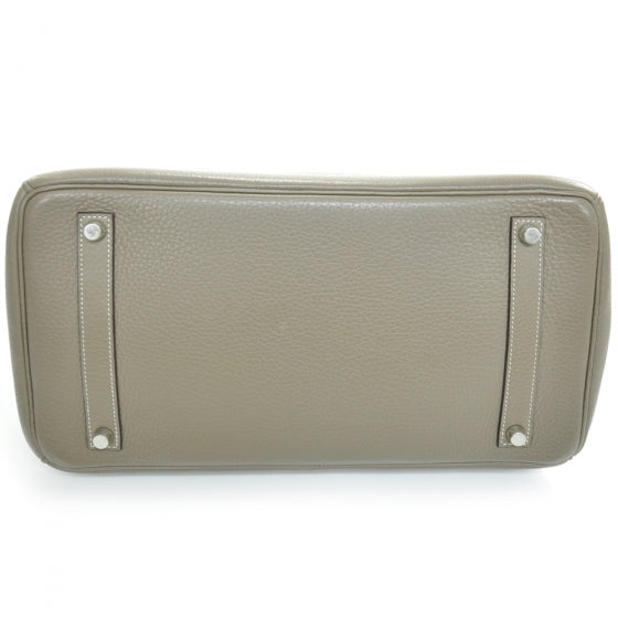Hermes Taurillon Clemence Birkin 35 Etoupe 4 of 13