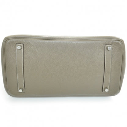 Hermes Taurillon Clemence Birkin 35 Etoupe 4 of 13