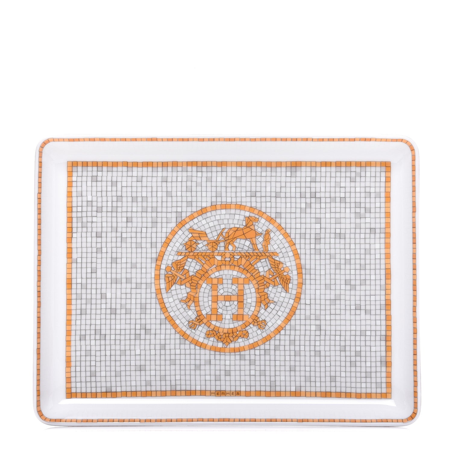 Hermes Porcelain Mosaique au 24 Sushi Plate 1 of 6