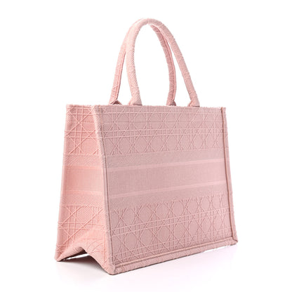 Christian Dior Canvas Embroidered Cannage Medium Book Tote Bois De Rose 2 of 4