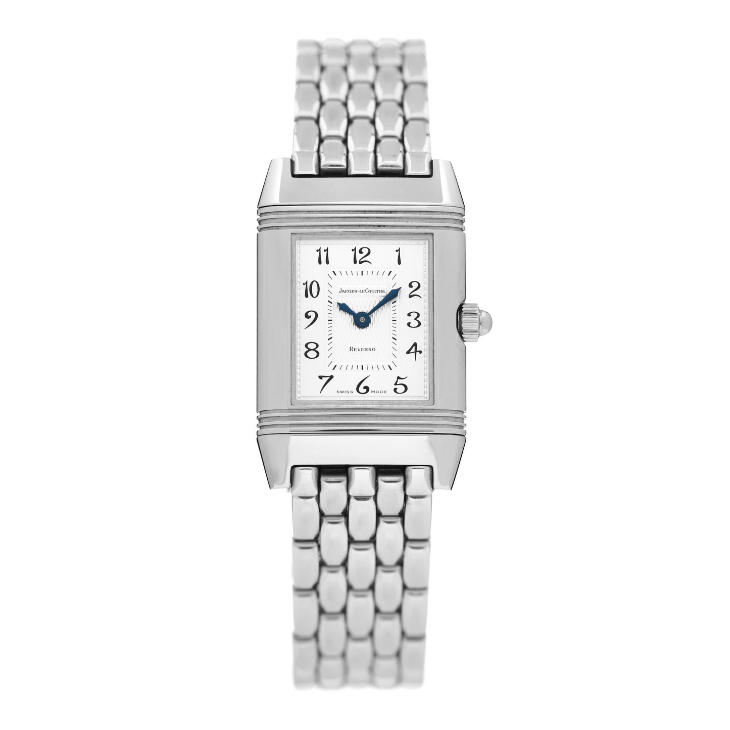 Stainless Steel Diamond Mother of Pearl 20mm Reverso Classic Duetto Manual Winding Watch 266.882.443