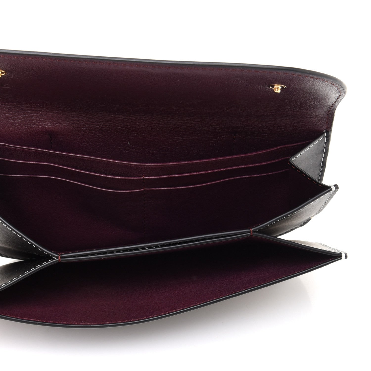 Loewe Smooth Calfskin Gate Continental Wallet Black 5 of 8