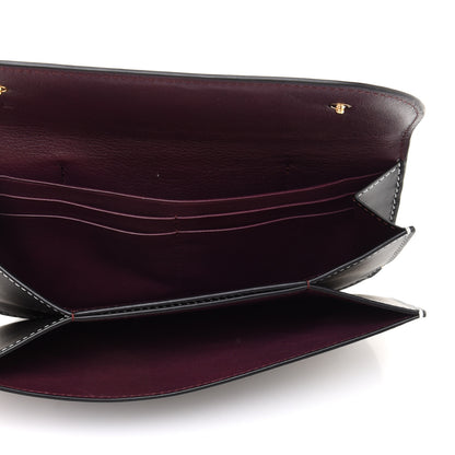 Loewe Smooth Calfskin Gate Continental Wallet Black 5 of 8