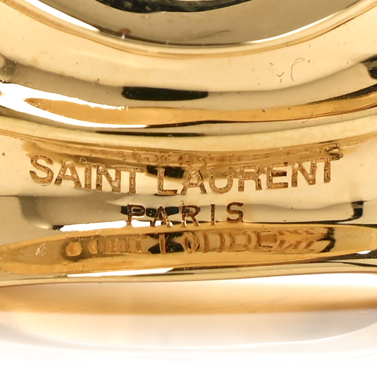 Saint Laurent Metal Organic Ring 54 7 Gold 5 of 6