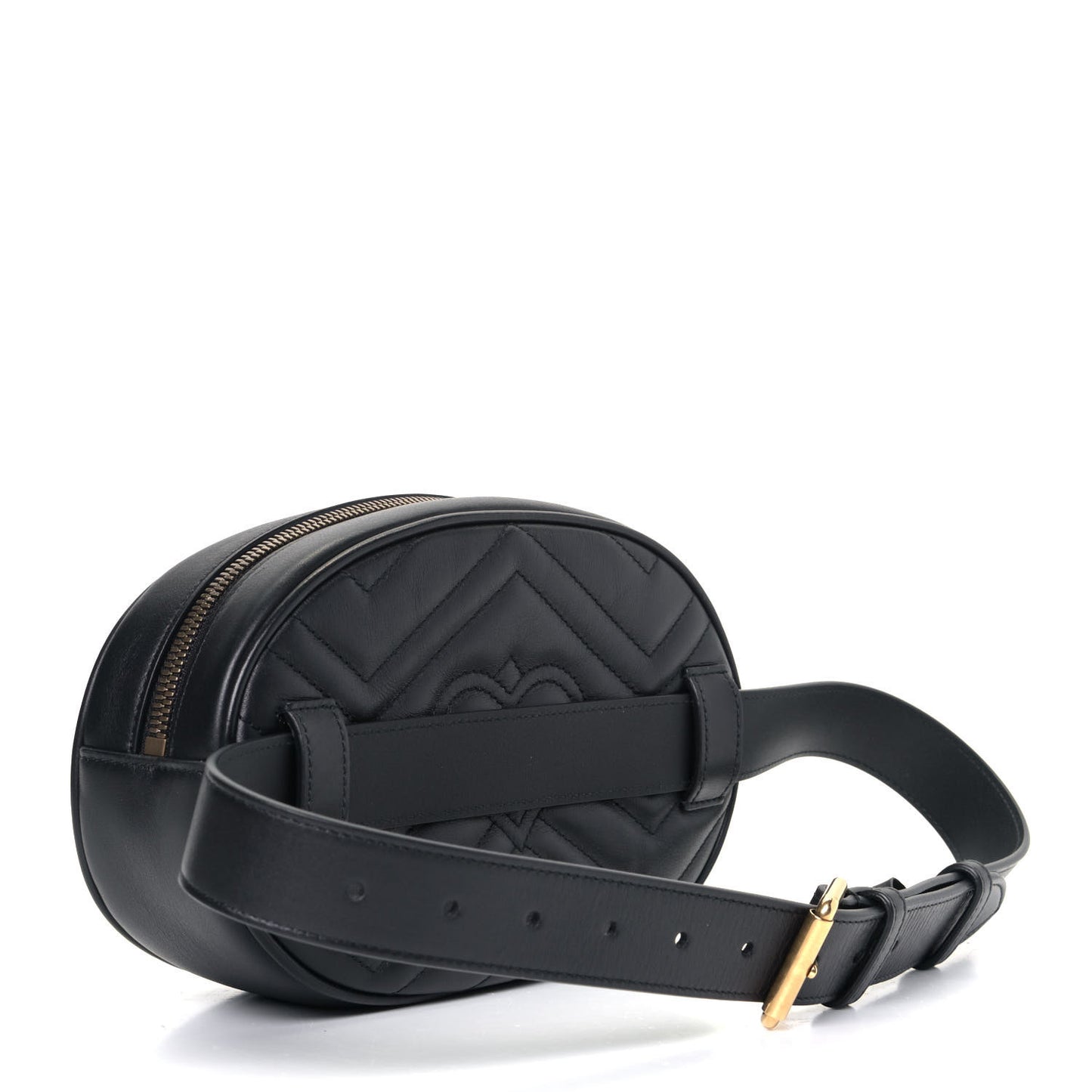 Calfskin Matelasse GG Marmont Belt Bag 75 30 Black