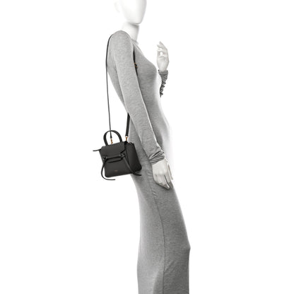 Celine Grained Calfskin Pico Belt Bag Grey 2 of 10