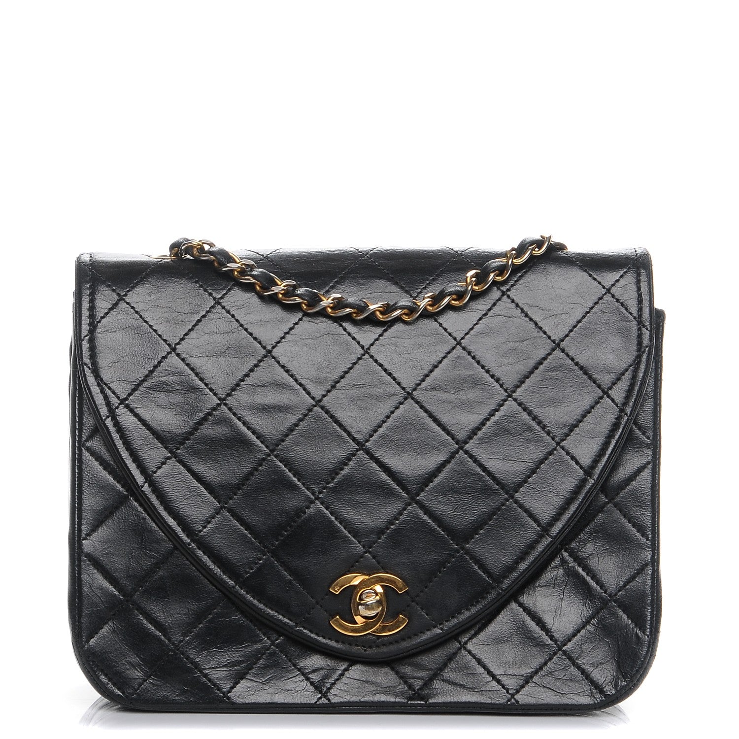 Chanel Lambskin Quilted Small Single Flap Black 1 of 9