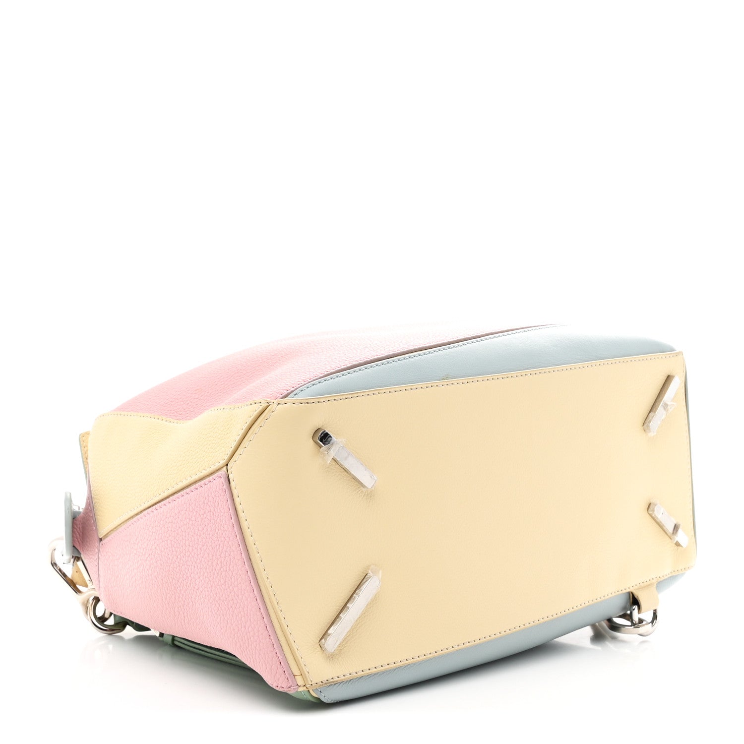 Loewe Calfskin Colorblock Medium Wrapped Handle Puzzle Bag Pink Multicolor 3 of 10