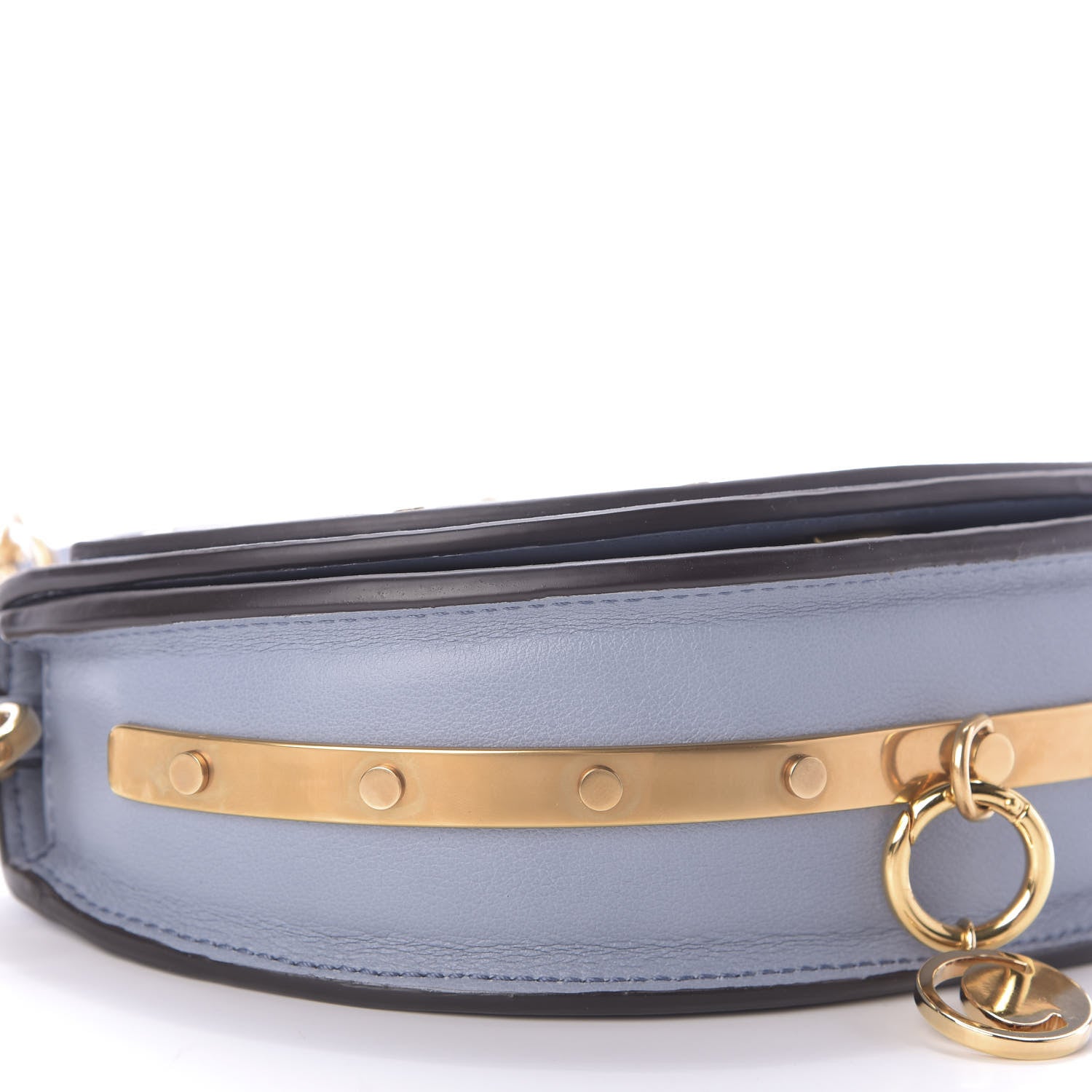 Chloe Calfskin Small Nile Bracelet Minaudiere Bag Washed Blue 6 of 8