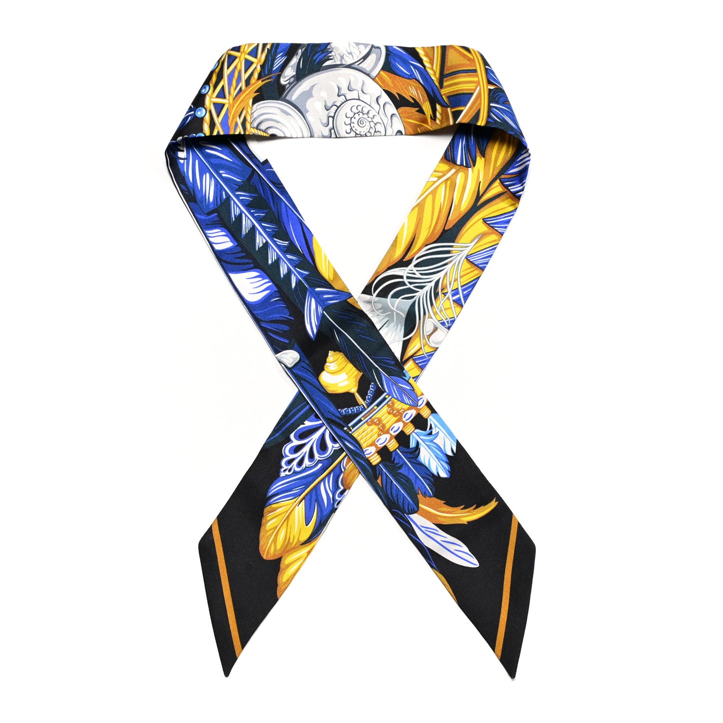 Silk La Danse Pacifique Twilly Bleu Nuit Jaune Vif