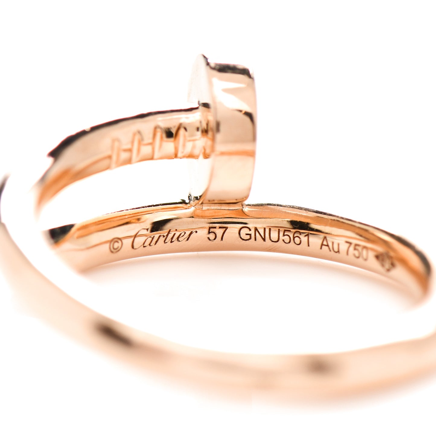 18K Pink Gold Juste Un Clou Ring 57 8