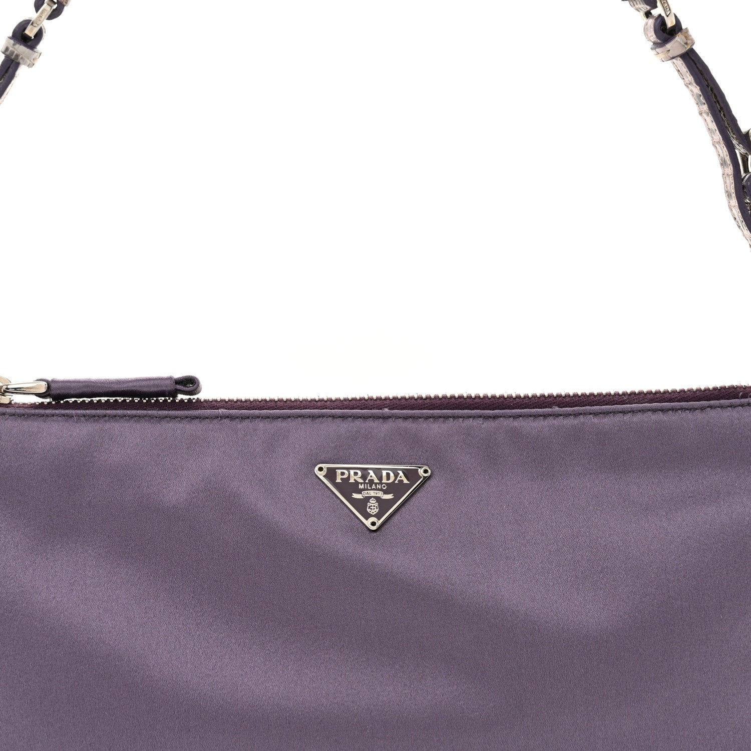 Prada Satin Raso Shoulder Bag Glicine 8 of 11
