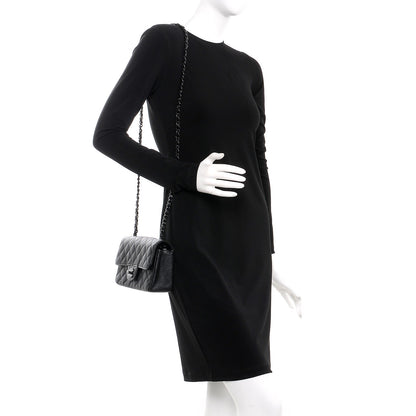 Chanel Crumpled Calfskin Quilted Mini Rectangular Flap So Black 2 of 8