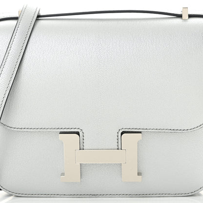 Hermes Metallic Chevre Chamkilight Constance 18 Argent 9 of 12
