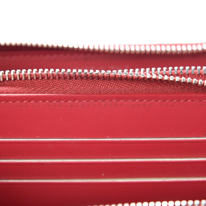 Chanel Caviar Quilted Large Gusset Double Zip Around Wallet Red 12 of 13