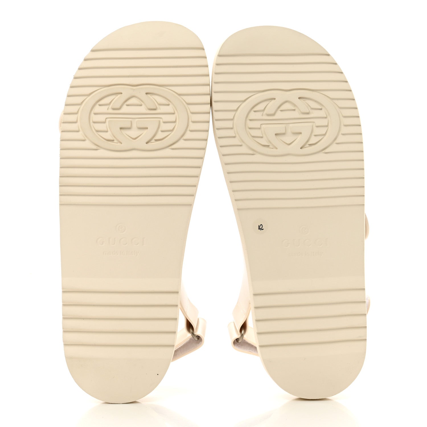 Gucci Rubber Mini Double G Womens Isla Dad Sandals 42 Dusty White 5 of 8