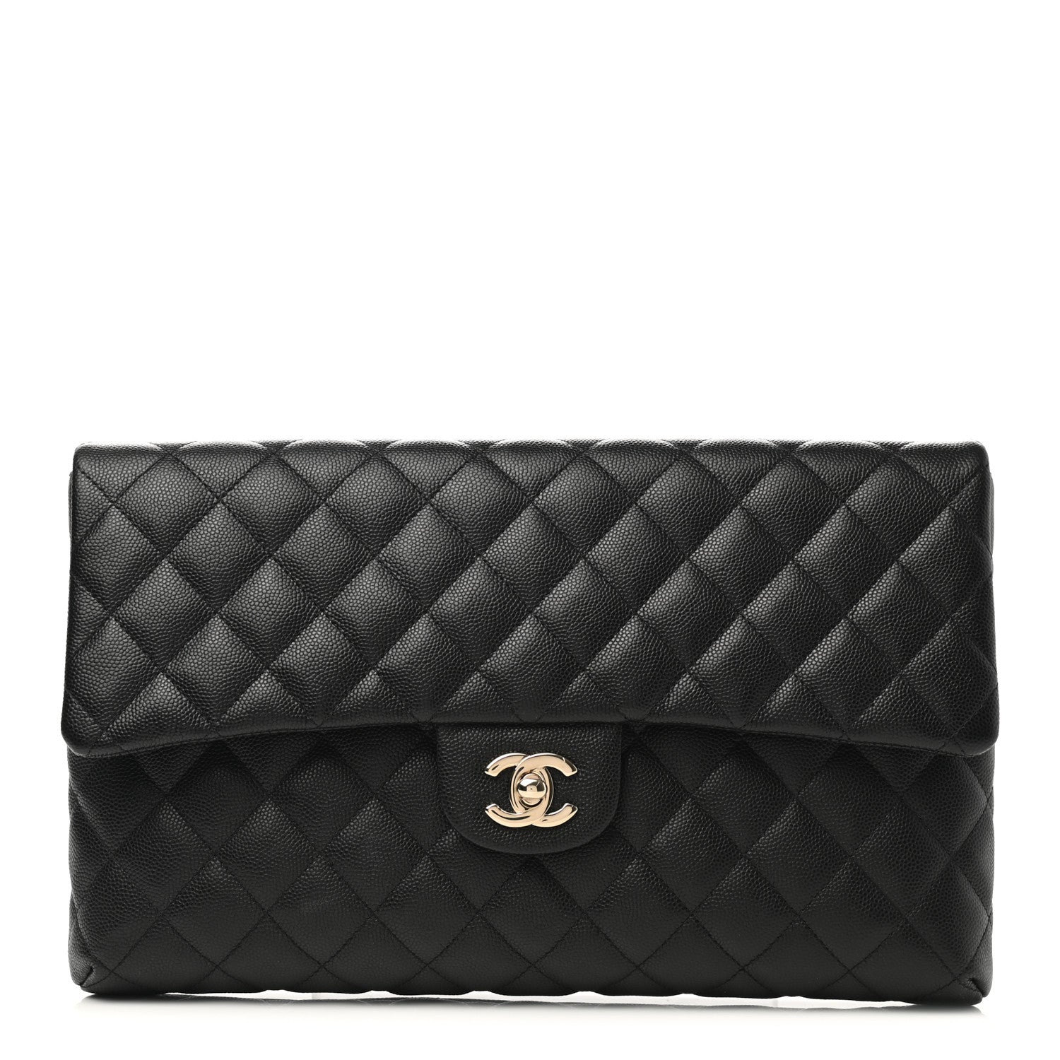 Chanel Caviar Quilted Flap Clutch Black 1 of 9