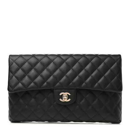 Chanel Caviar Quilted Flap Clutch Black 1 of 9