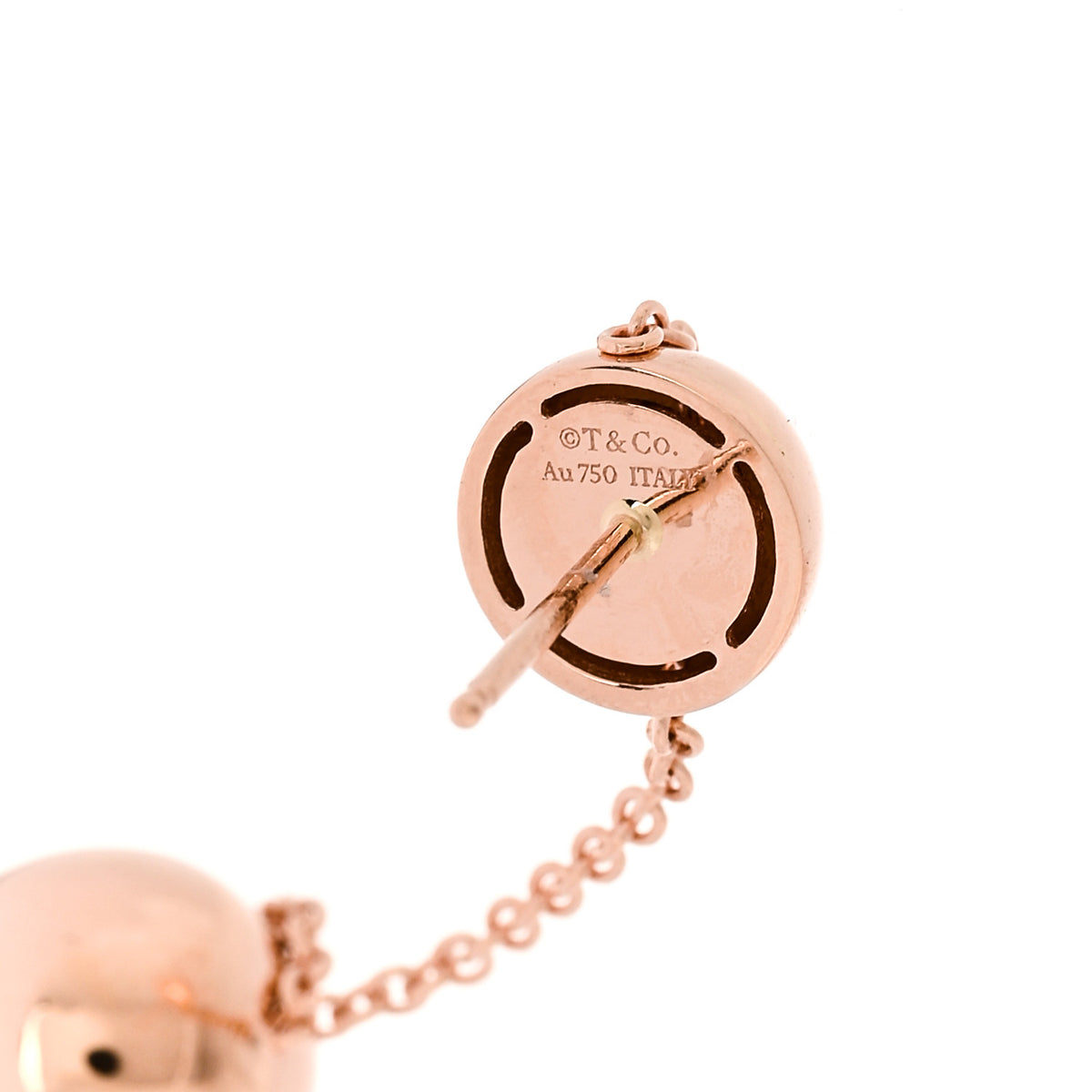 Tiffany 18K Rose Gold Hardwear Triple Drop Earrings 4 of 5