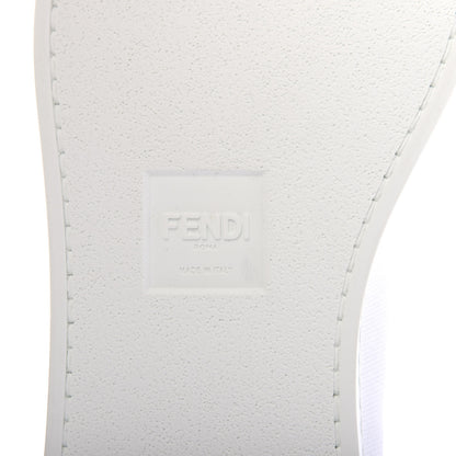 Fendi Stretch Knit FF Lace Up Sneakers 6 White 7 of 8