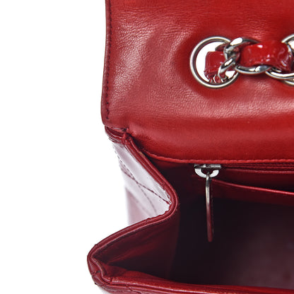 Chanel Patent Quilted Jumbo Single Flap Red 17 of 31