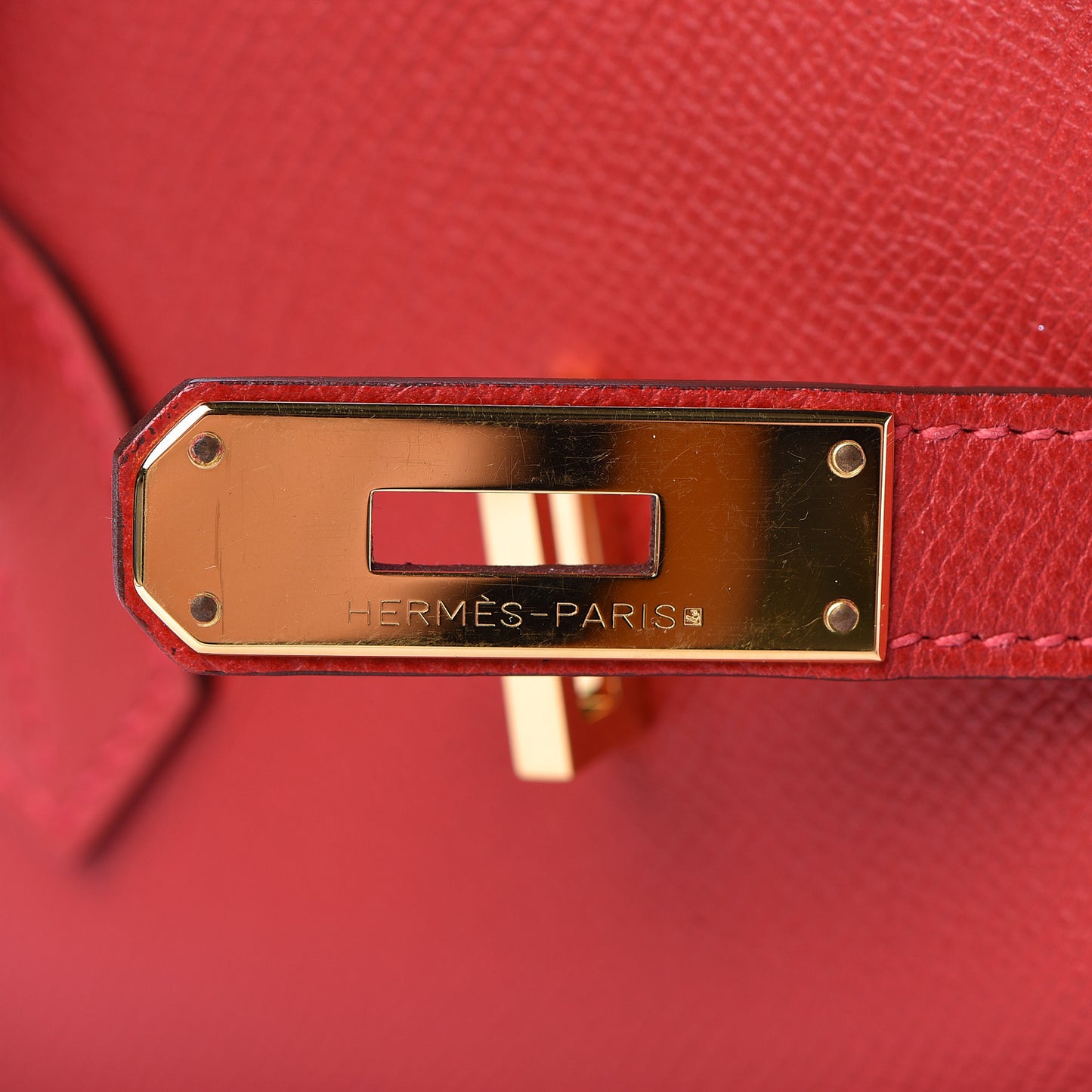 Epsom Birkin 35 Rouge Casaque