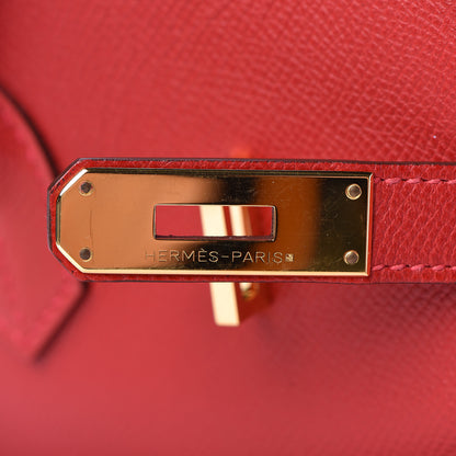 Hermes Epsom Birkin 35 Rouge Casaque 17 of 44