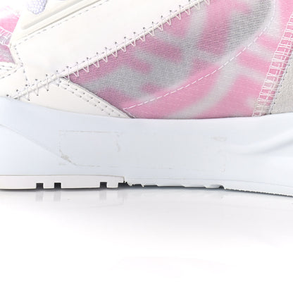 Fendi X SARAH COLEMAN Nylon Suede Lycra FF Vertigo Fendi Flow Low Top Sneakers 35.5 Transparent Rosa White 9 of 11
