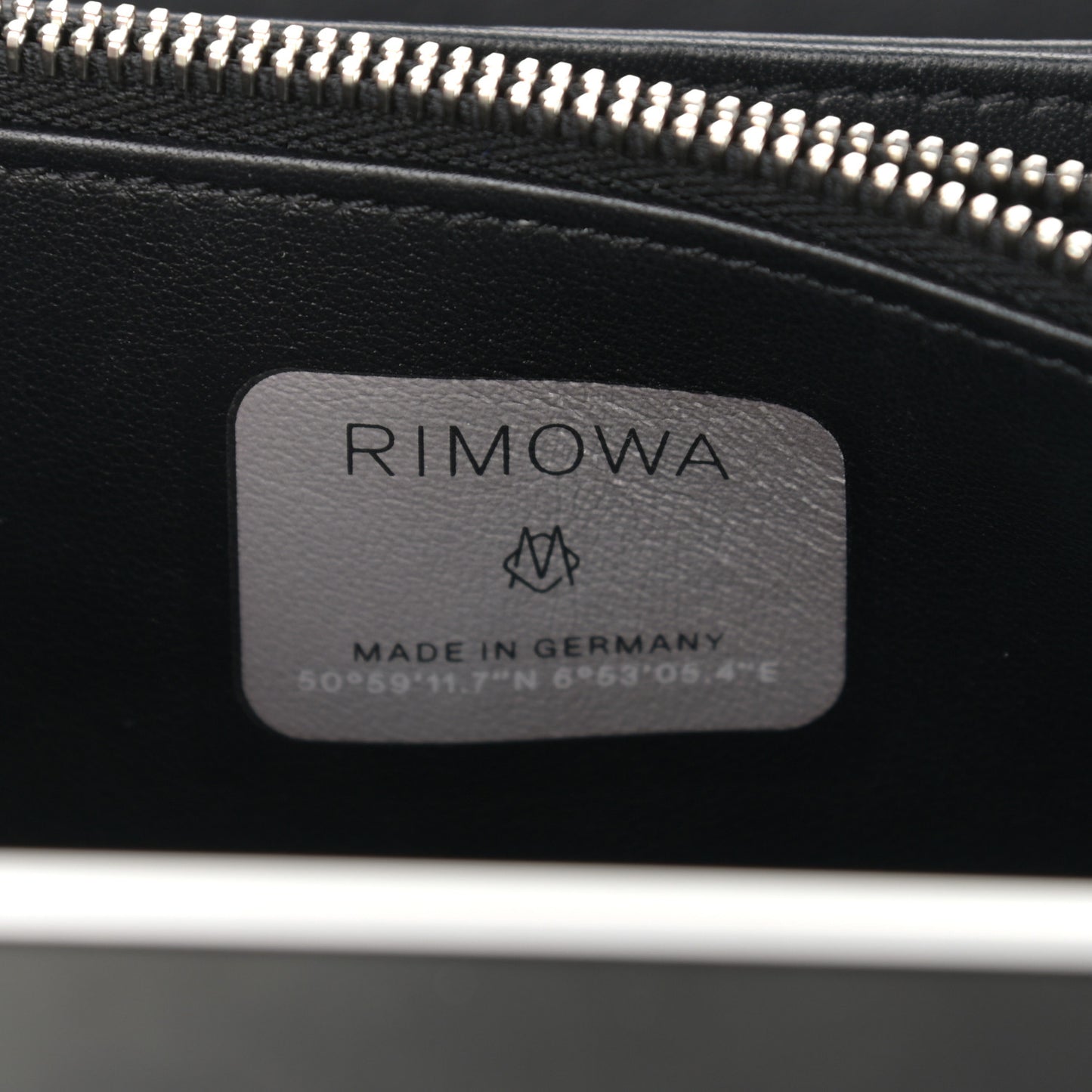 X RIMOWA Aluminum Personal Clutch On Strap Black