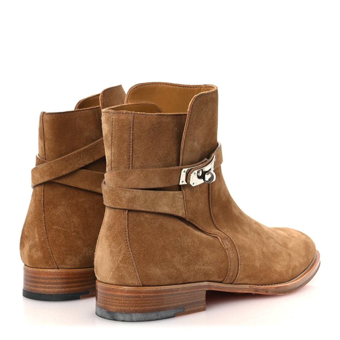 Veau Velours Mens Fortune Ankle Boots 45 Brun Fume