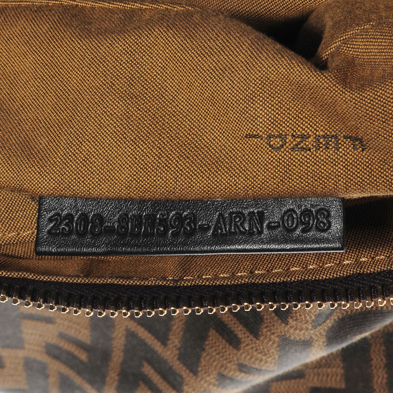 Fendi Zucca Patent Chef Hobo Tobacco Blue 9 of 9