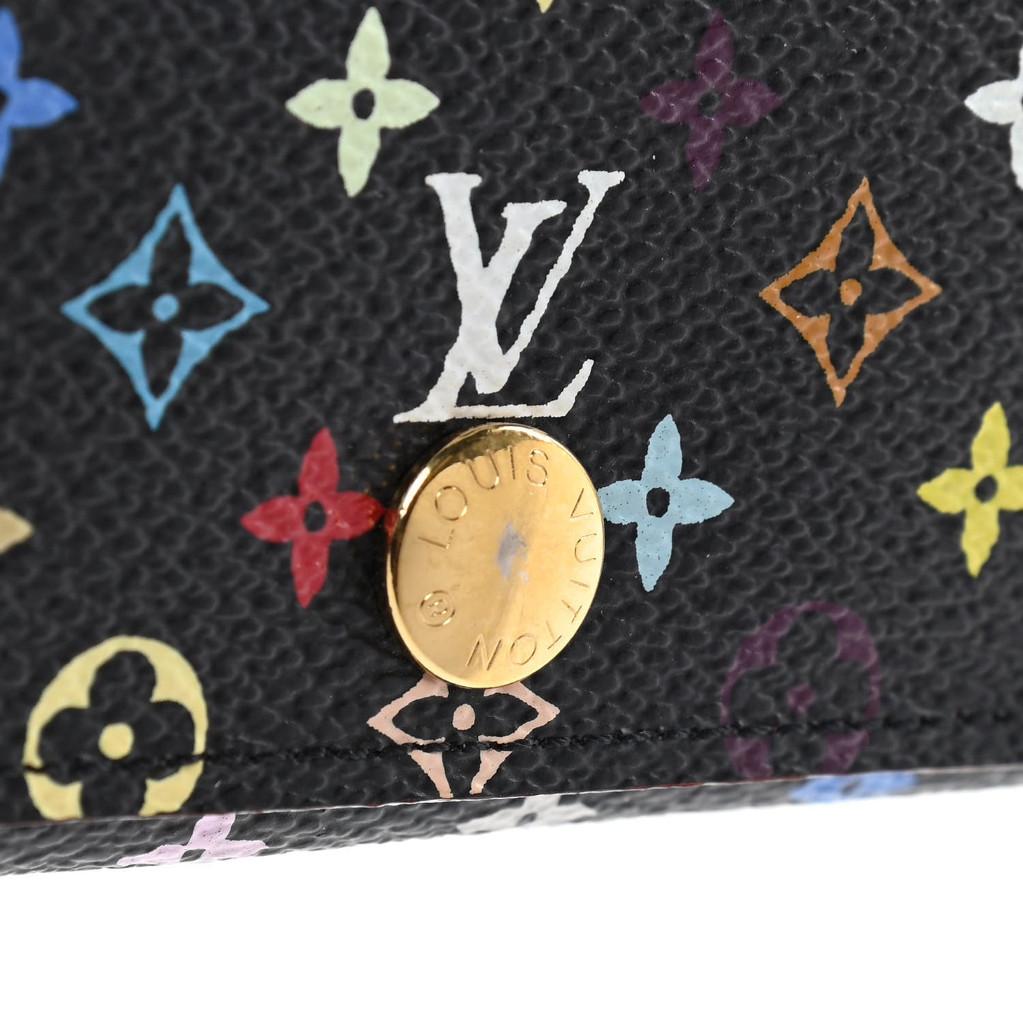 Monogram Multicolor Multicles 4 Key Holder Black Grenade