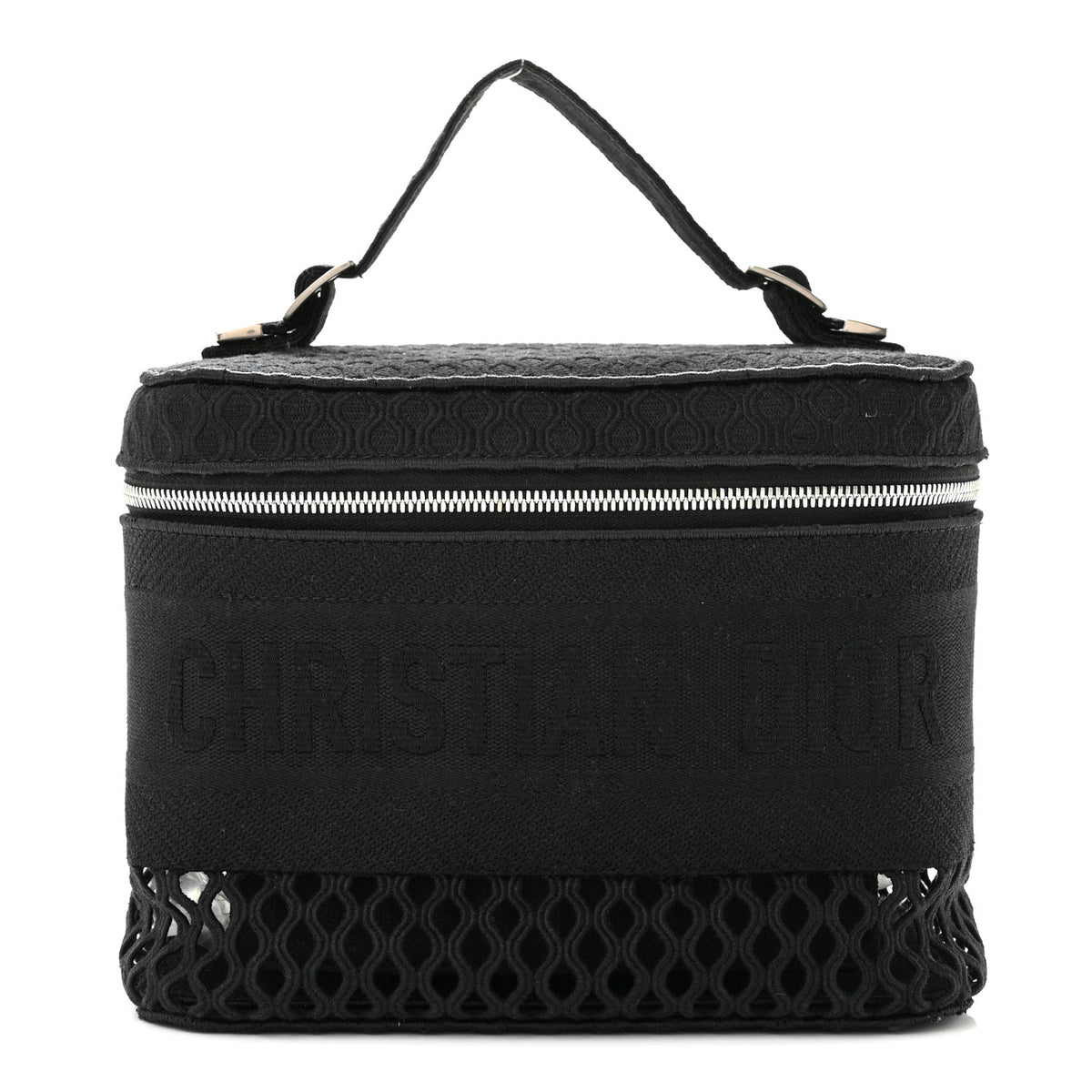 Christian Dior Mesh Embroidered Diortravel Vanity Case Black 1 of 10
