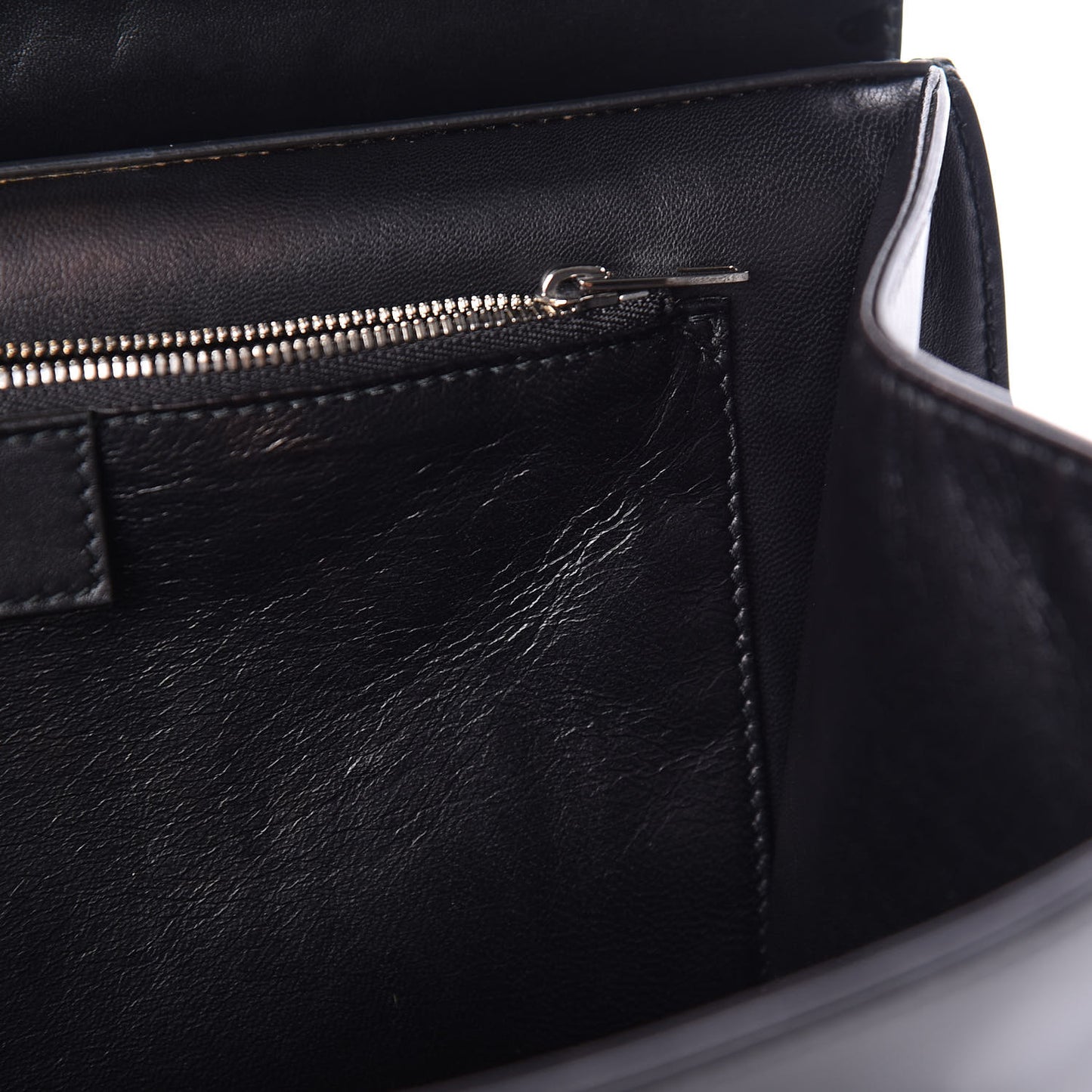 Smooth Calfskin Le Dix M Cartable Shoulder Bag Black