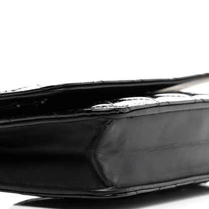 Chanel Patent Quilted Wallet On Chain WOC Black 10 of 11