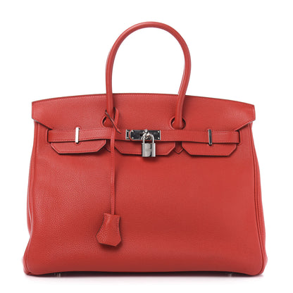 Hermes Togo Birkin 35 Vermillion 1 of 34